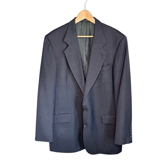Oscar de la Renta Cassic 2 Button Blazer Men’s 42L Dark Blue - Picture 1 of 9